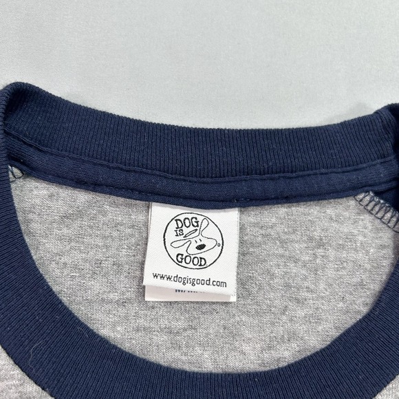 Dog Is Good Shirt Womens Medium Gray Never RV Alone Raglan Camper Dog Graphic - Picture 4 of 10